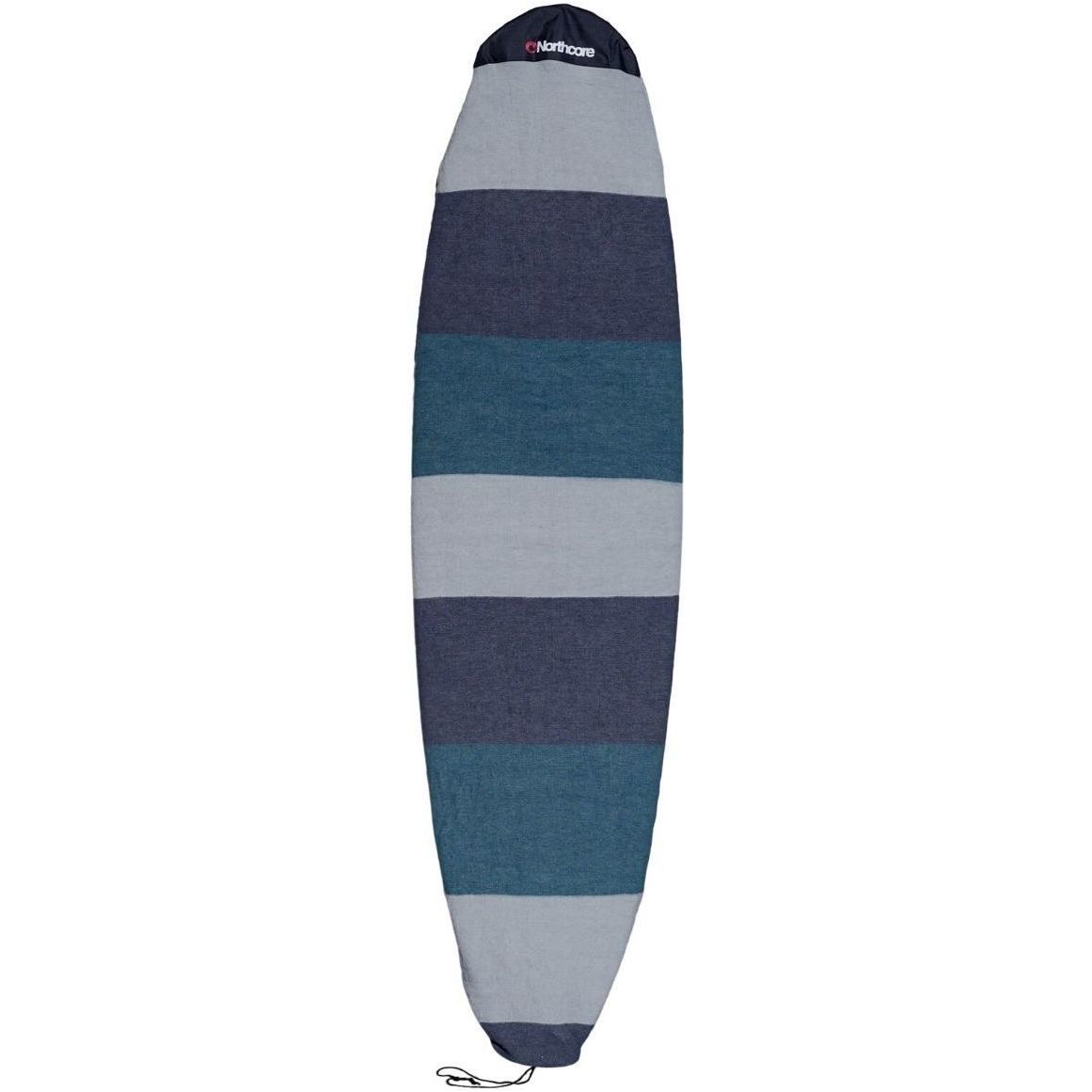2026 Northcore Retro Stripe 7'6" Mini-mal Surfebrettsokk Noco41b - Grå